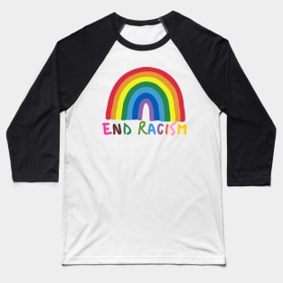 end racism rainbows Baseball T-Shirt